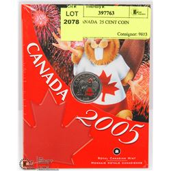 2005 CANADA  25 CENT COIN