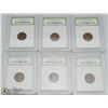 Image 1 : WHEAT CENT 6 SET SLABBED