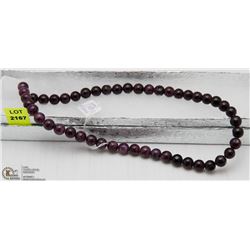 # 43 AMETHYST LOOSE BEAD NECKLACE 15"