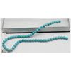 Image 1 : # 39 BLUE TURQUOISE LOOSE BEAD NECKLACE 15'