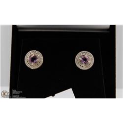 #140 GENUINE PURPLE AMETHYST EARRINGS