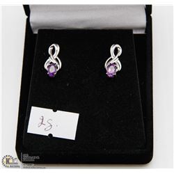 #138 GENUINE PURPLE AMETHYST EARRINGS