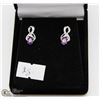 Image 1 : #138 GENUINE PURPLE AMETHYST EARRINGS