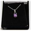 Image 1 : #130 GENUINE AMETHYST PENDANT NECKLACE