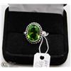 Image 1 : #120 GREEN PERIDOT GEMSTONE RING, SIZE 6