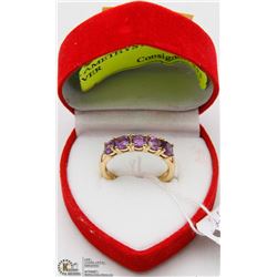 #144 GENUINE AMETHYST RING .925 STERLING SILVER