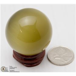 #11 TIGER EYE CRYSTAL QUARTZ SPHERE BALL + STAND