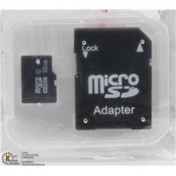 NEW 32GB MICRO SD CARD WITH ADAPTOR