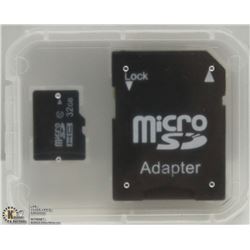 NEW 32GB MICRO SD CARD WITH ADAPTOR