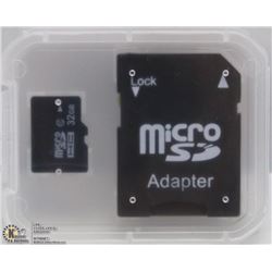 NEW 32GB MICRO SD CARD WITH ADAPTOR