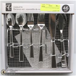 PC CHARLOTTE FLATWARE SET 46PC