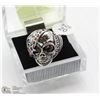 Image 1 : MEN'S HEAVY STAINLESS STEEL SKULL RING SZ10