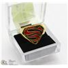 Image 1 : SUPERMAN LOGO GOLD TONE RING