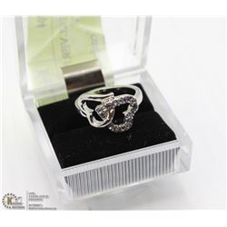 SWEET LOVE HEART SILVER PLATED WEDDING RING STYLE
