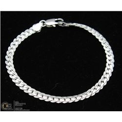 SILVER PLATED FLAT SNAKE CHAIN BRACELET