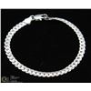 Image 1 : SILVER PLATED FLAT SNAKE CHAIN BRACELET