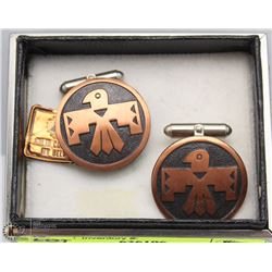 BELL CUFFLINKS SOLID COPPER