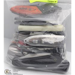 LARGE BAG OF ASSORTED POCKET KNIVES
