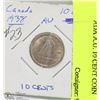 Image 1 : 1938 CANADA A.U. 10 CENT COIN
