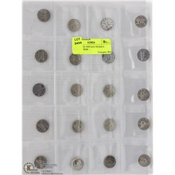 SHEET W/20 VINTAGE NICKELS DATING FROM