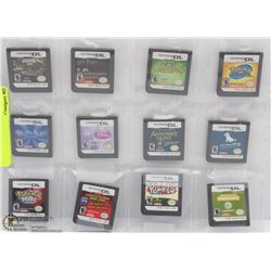 SHEET W/12 NINTENDO DS GAMES