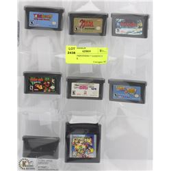 SHEET W/NINTENDO 7 GAMEBOY ADVANCE