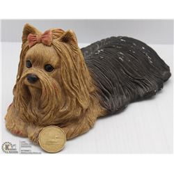 1983 SIGNED SANDICAST YORKIE DOG 8"