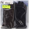 Image 1 : 2 PACK LADIES LEATHER GLOVES SIZE MEDIUM