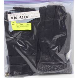 2 PACK MENS LEATHER GLOVES SIZE MEDIUM