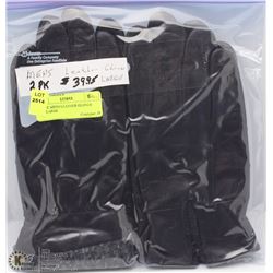 2 PACK MENS LEATHER GLOVES SIZE LARGE