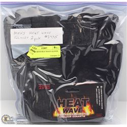 2 PACK MENS HEAT WAVE GLOVES