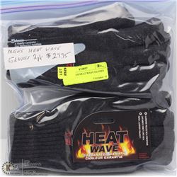 2 PACK MENS HEAT WAVE GLOVES
