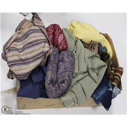 LARGE BOX OF FABRIC