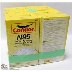 LOT OF 4 12PK CONDOR N95 NOISH APPROVED