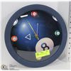 Image 1 : POOL CUE BALL WALL CLOCK