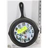 Image 1 : CAST IRON HANDPAINTED CLOCK FRYING PAN