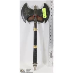 DOUBLE SIDED AXE ALL METAL WITH WALL HANGER