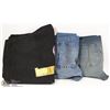 Image 1 : LOT OF 3 ASSORTED JEANS, ONE PAIR 36X34, ONE PAIR