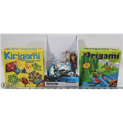 2 NEW SETS OF ORIGAMI AND KIRGAMI AND LARGE ANIMAL