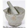 Image 1 : STONE MORTAR AND PESTLE BOWL