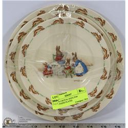 LOT OF 4 ROYAL DOULTON BUNNYKINS PLATES