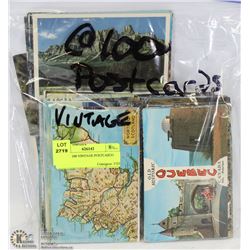 LOT OF 100 VINTAGE POSTCARDS