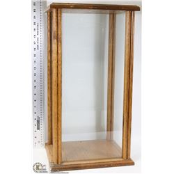 WOOD AND GLASS PLANT STAND /DISPLAY BOX
