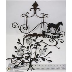 BOX OF WROUGHT IRON HOME DÉCOR