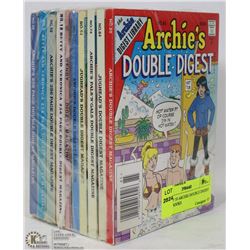 PACK OF 10 ARCHIE DOUBLE DIGEST COMIC BOOKS