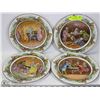 Image 1 : SET OF FOUR ANTIQUE VICTORIAN COLLECTOR PLATES W/