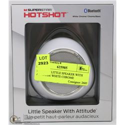 HOTSHOT LITTLE SPEAKER WITH ATTITUDE WHITE CHROME