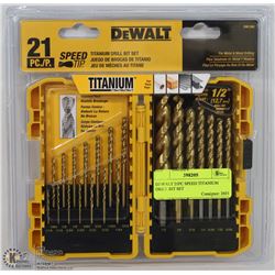 DEWALT 21PC SPEED TITANIUM DRILL BIT SET