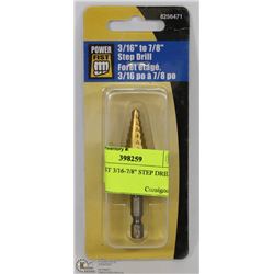 POWERFIST 3/16-7/8" STEP DRILL