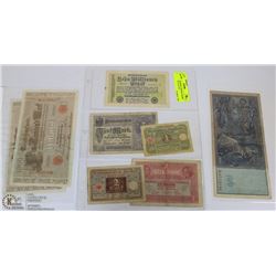 LOT OF ASSORTED GERMAN MARK BILLS FROM 1910-1923